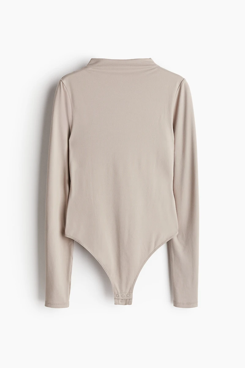 Mock Turtleneck Thong Bodysuit