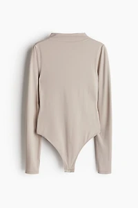 Mock Turtleneck Thong Bodysuit