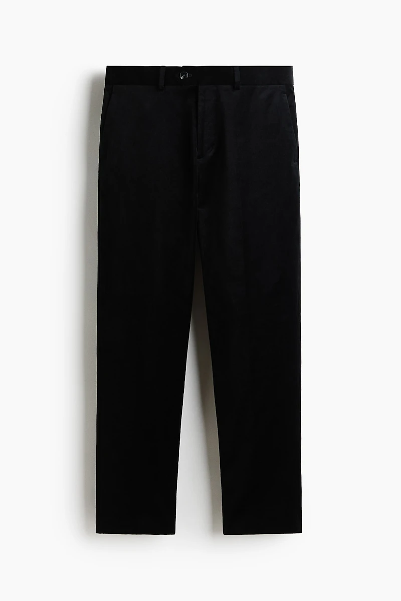 Regular-Fit Velvet Suit Pants