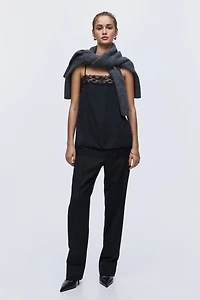 Lace-Trimmed Camisole Top