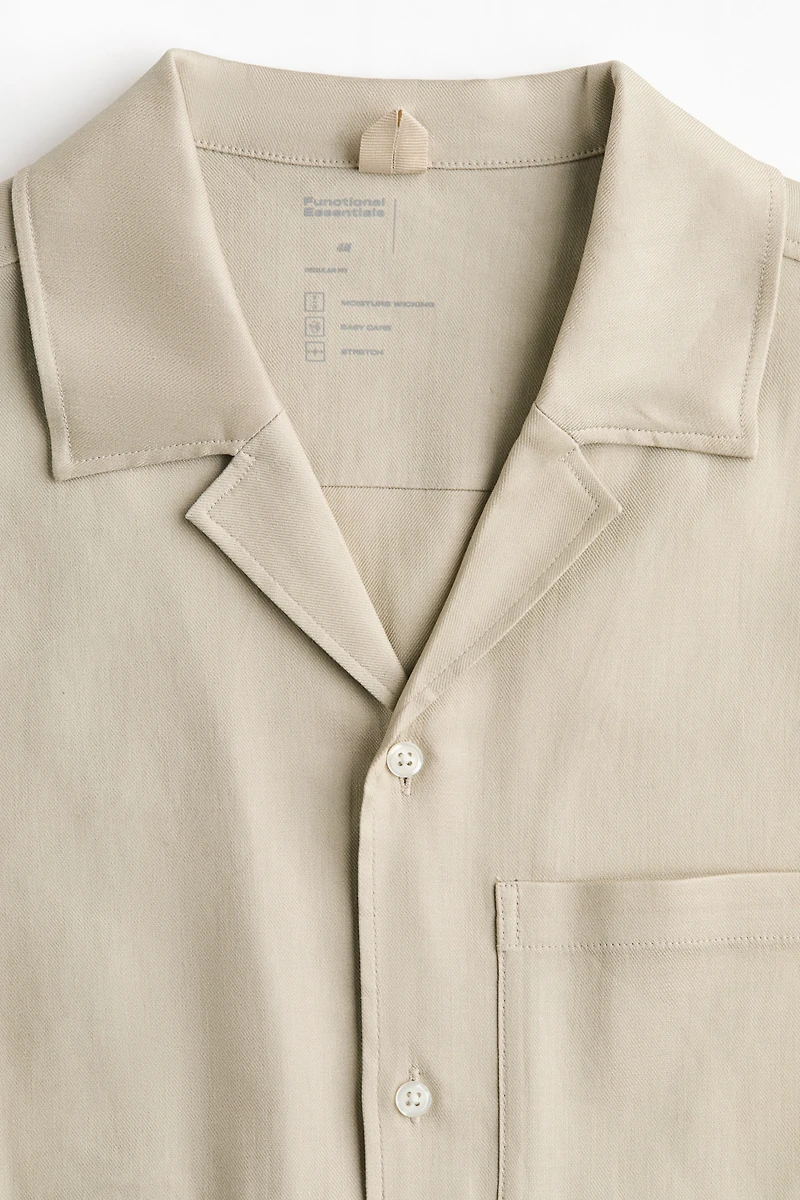 Chemise facile d'entretien en lin mélangé