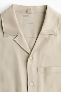 Chemise facile d'entretien en lin mélangé