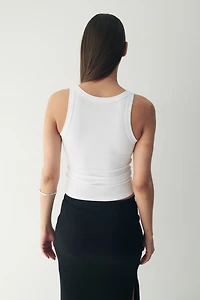 Camisole côtelé rafraîchissante près du corps