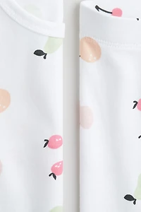 Snug-Fit Printed Cotton Pajamas