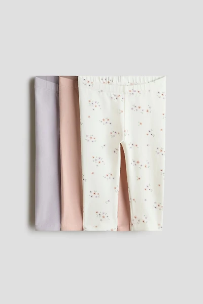 Lot de 3 leggings en jersey coton