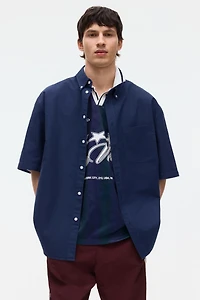 Relaxed-Fit Short-Sleeved Oxford Shirt