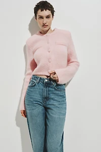 Chandail à épaulettes en mohair mélangé