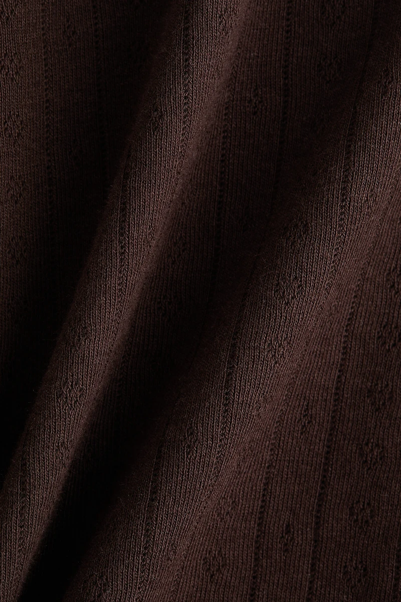 Pointelle Jersey Top