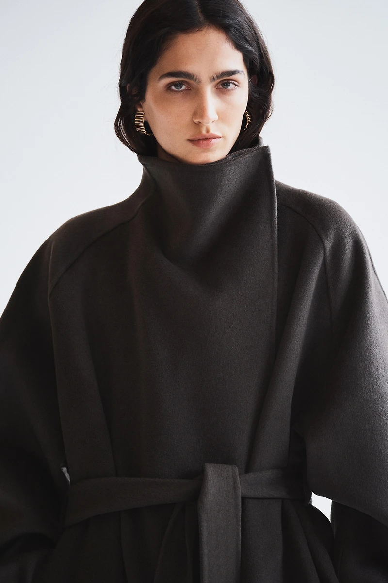 Manteau grande taille en laine