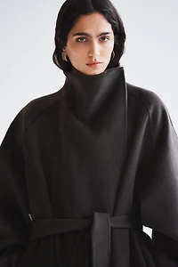 Manteau grande taille en laine
