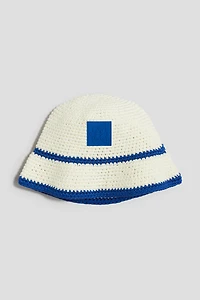 Crochet-Look Cotton Bucket Hat