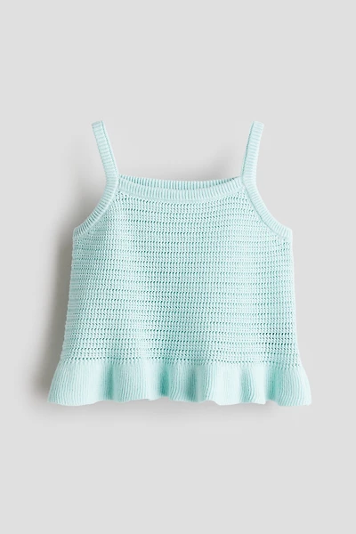 Cotton-Knit Strappy Top