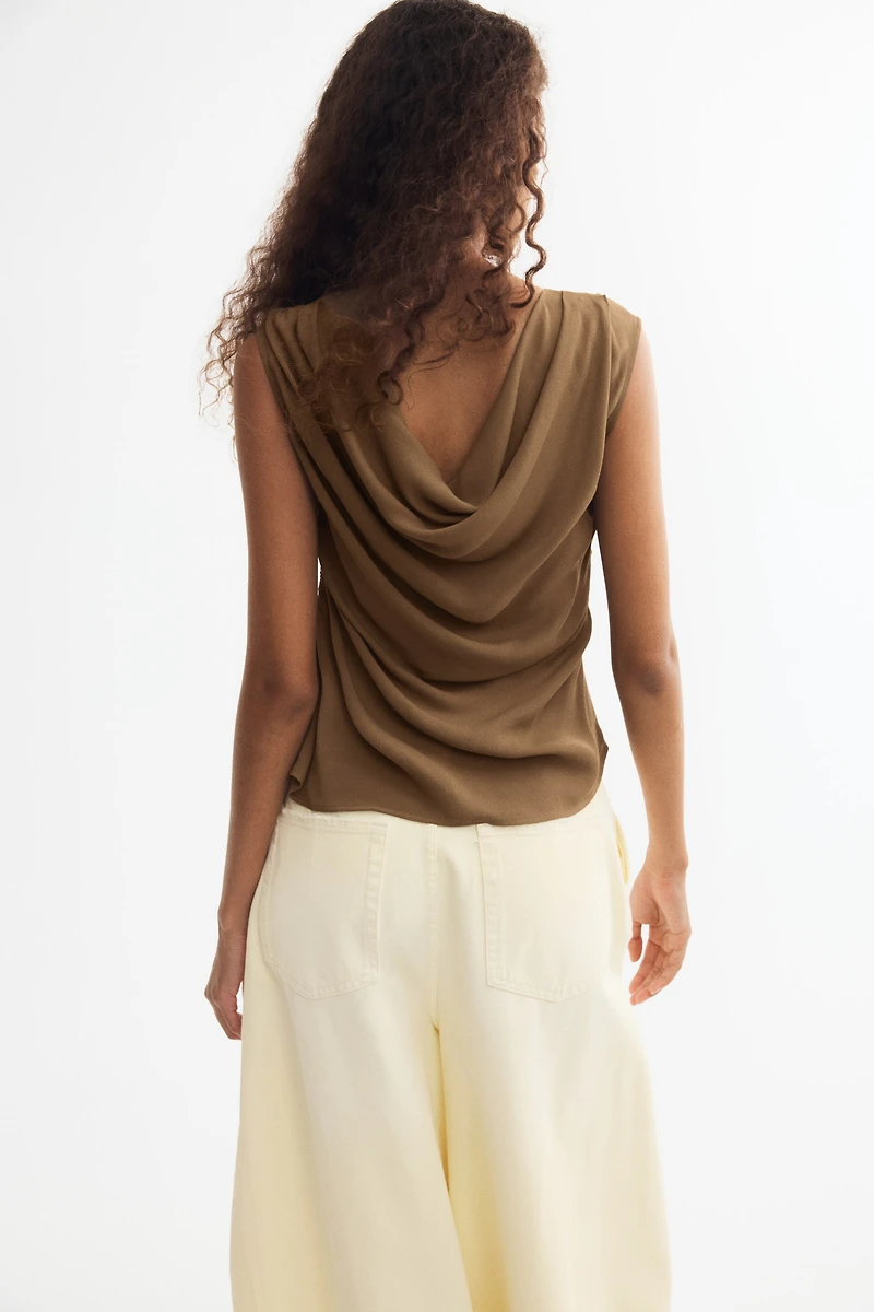Draped One-Shoulder Top
