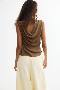 Draped One-Shoulder Top
