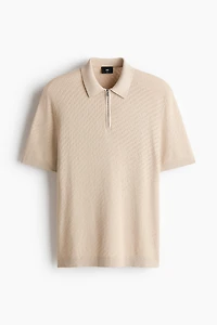 Slim-Fit Textured Polo Shirt