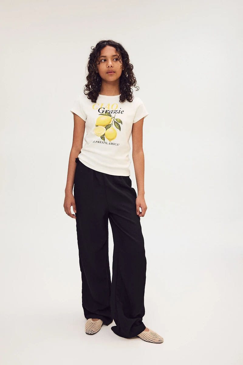 T-shirt en coton à motif imprimé