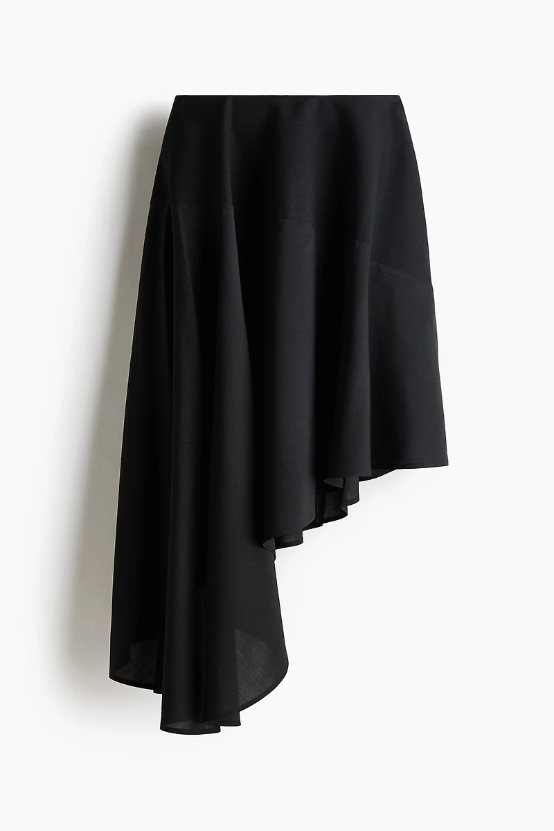 Asymmetric Dual-Fabric Skirt