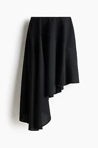 Asymmetric Dual-Fabric Skirt