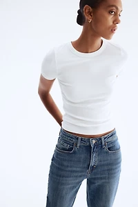 Slim High-Rise Straight-Leg Jeans