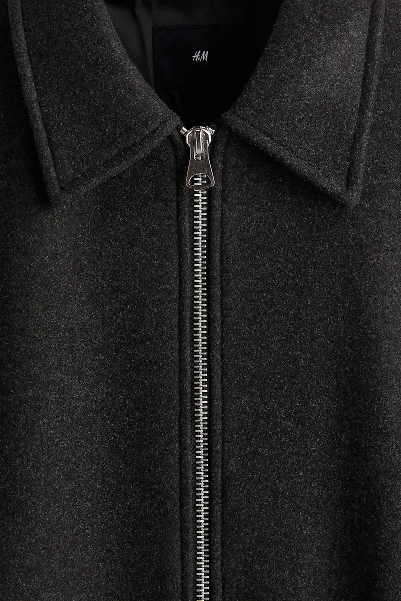 Regular-Fit Felted Shacket