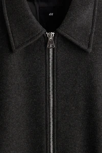 Regular-Fit Felted Shacket