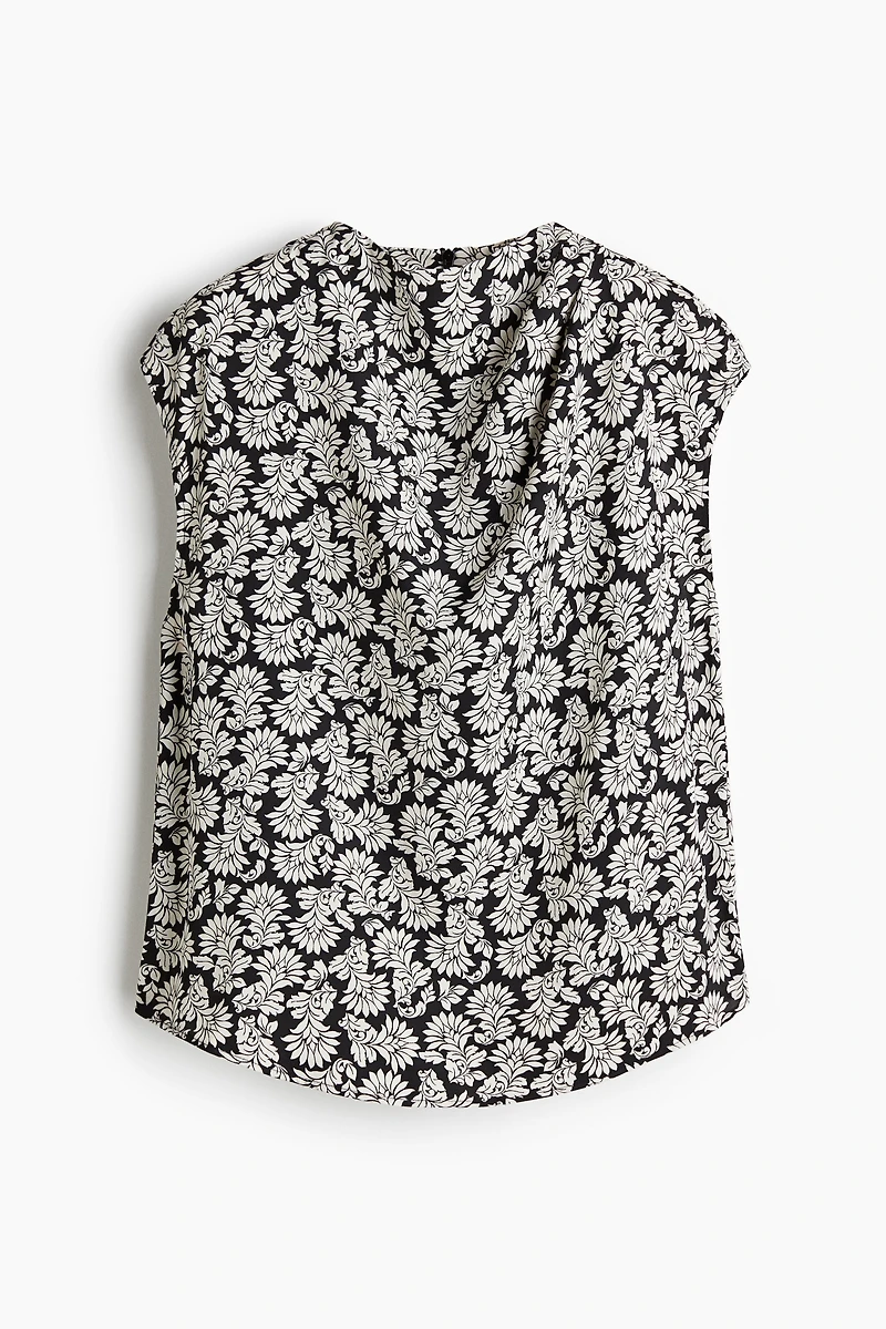Cap-Sleeved Blouse