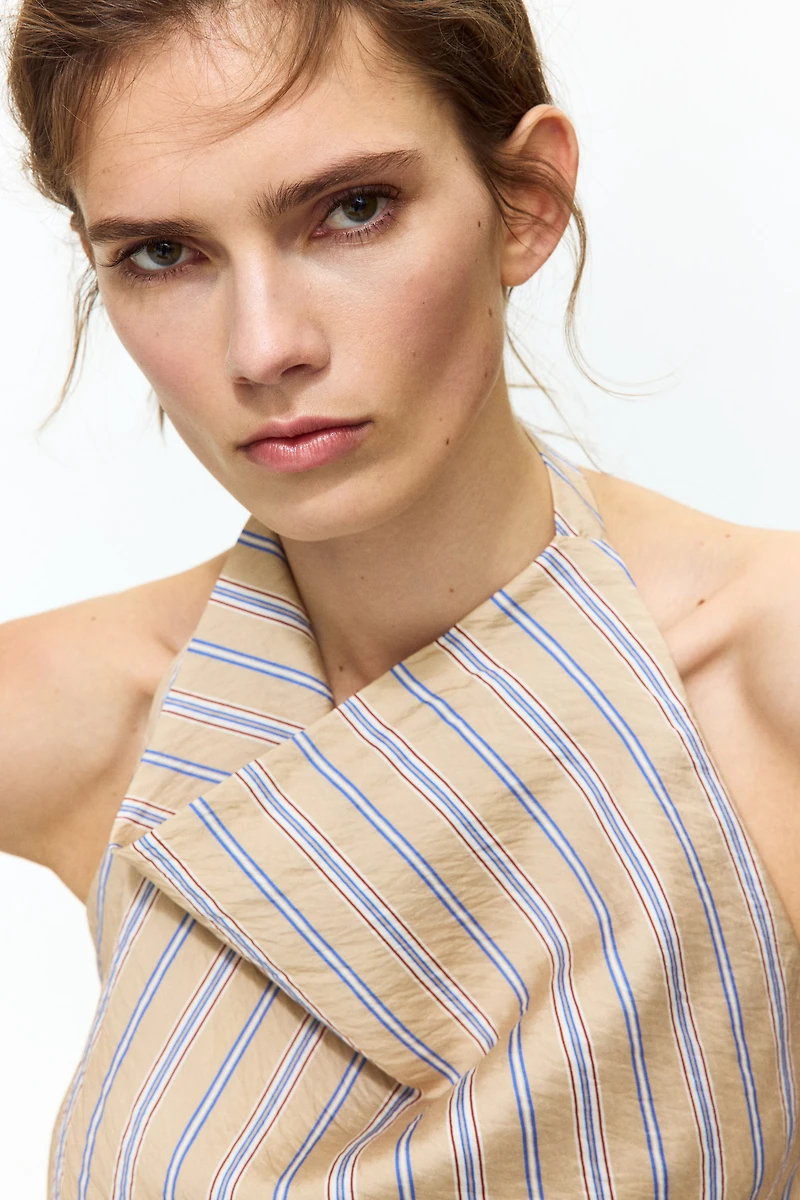 Cowl-Neck Halterneck Top