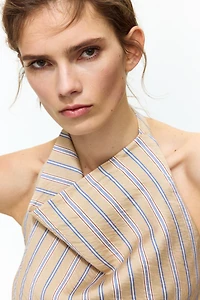 Cowl-Neck Halterneck Top