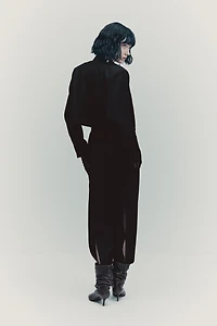 Pantalon en laine avec fentes