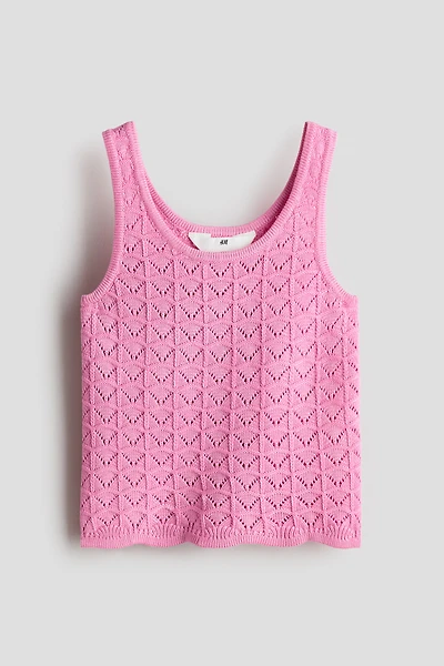 Pointelle-Knit Tank Top