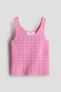 Pointelle-Knit Tank Top