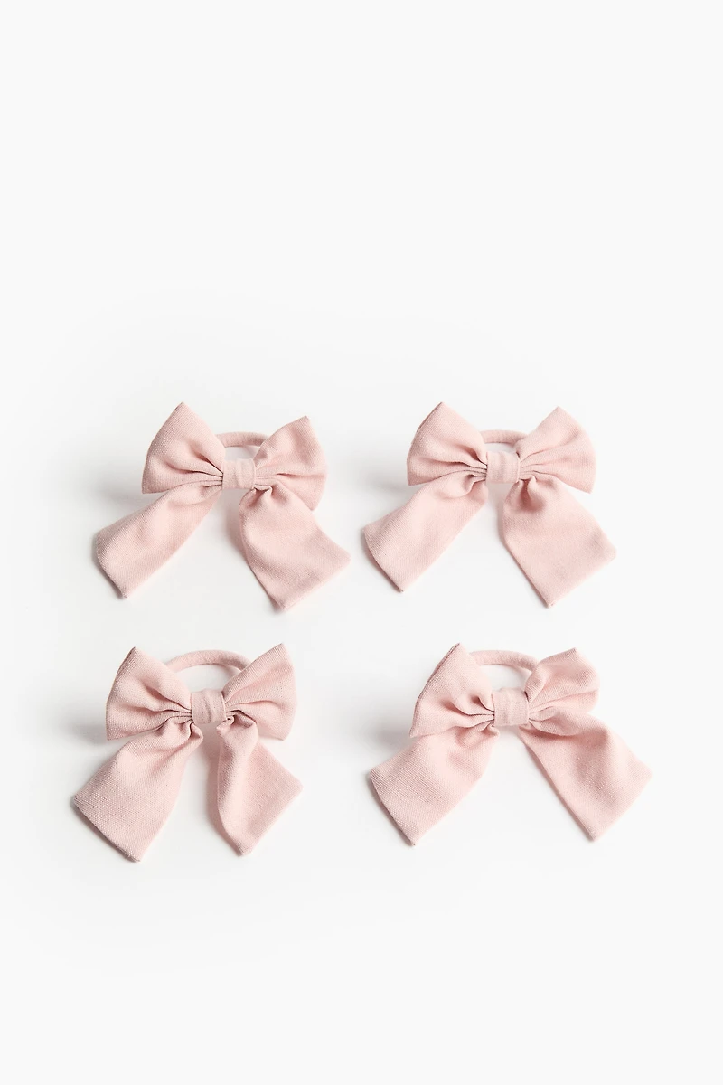 Lot de 4 ronds de serviette avec nœud