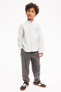 Cotton Band Collar Shirt