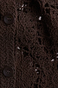 Crochet-Look Cardigan