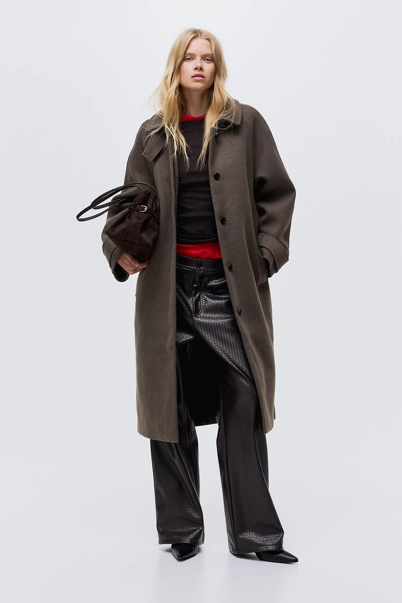 Manteau avec ceinture à nouer