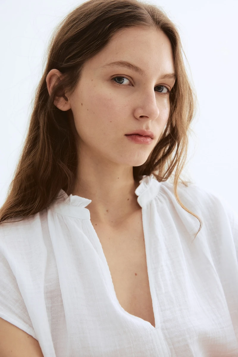 Blouse en mousseline de coton
