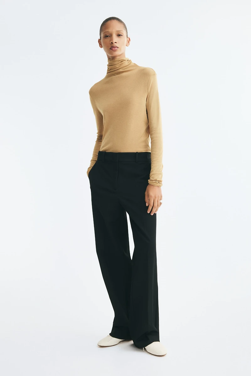 Straight-Leg Twill Pants