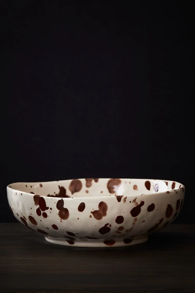 Plat de service en grès cérame