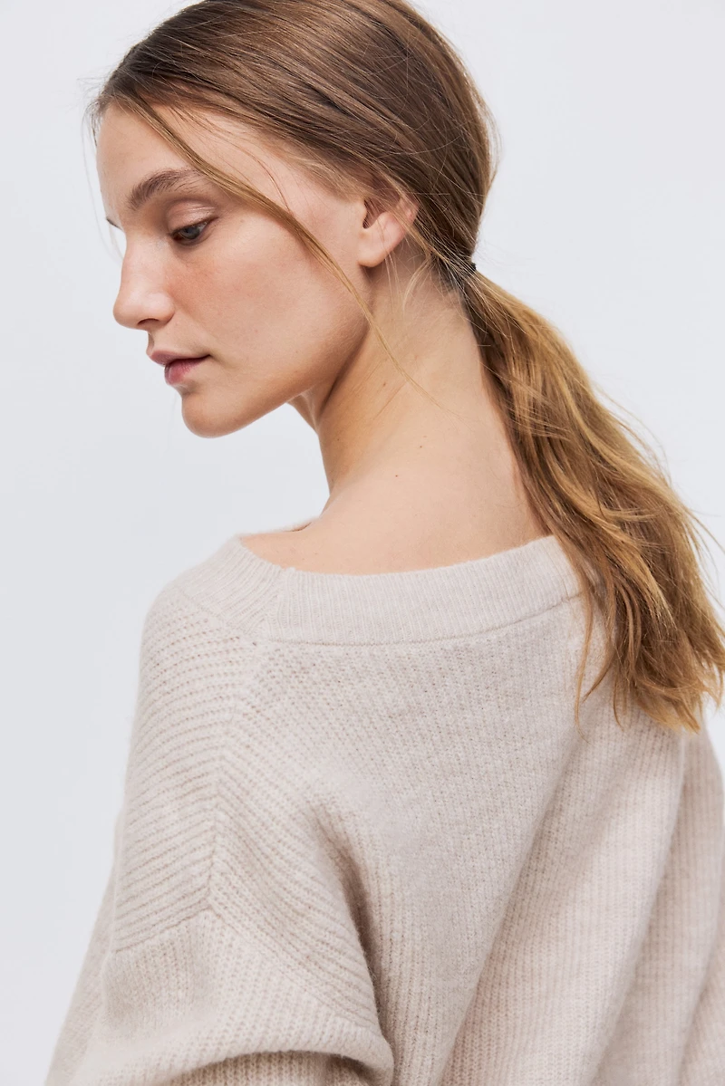 Oversized Boat-Neck Sweater