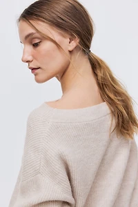 Oversized Boat-Neck Sweater