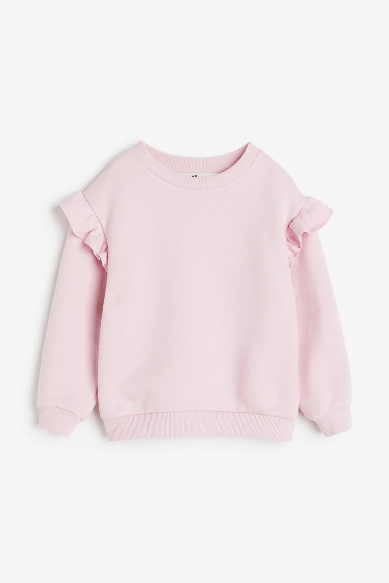 Ruffle-trimmed Sweatshirt