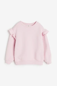 Ruffle-trimmed Sweatshirt