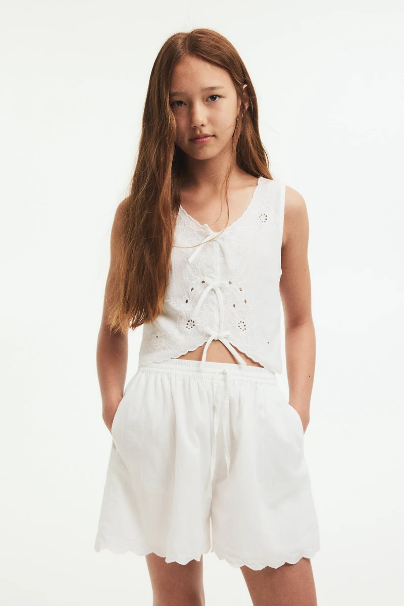 2-Piece Cotton Top and Shorts Set