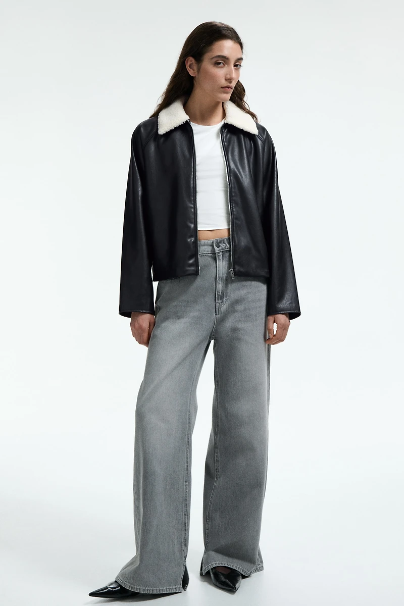 Veste avec col en polar