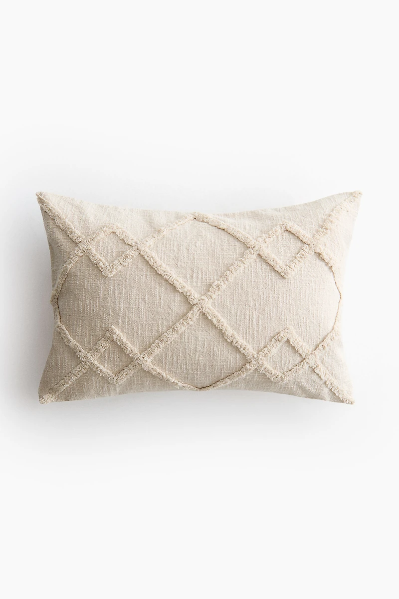 Tufted Cotton Cushion Cover