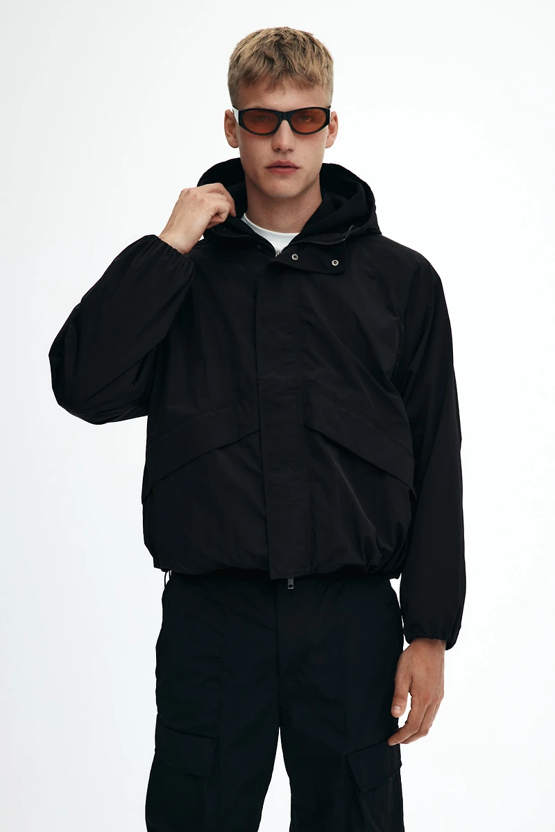 Loose-Fit Nylon Windbreaker