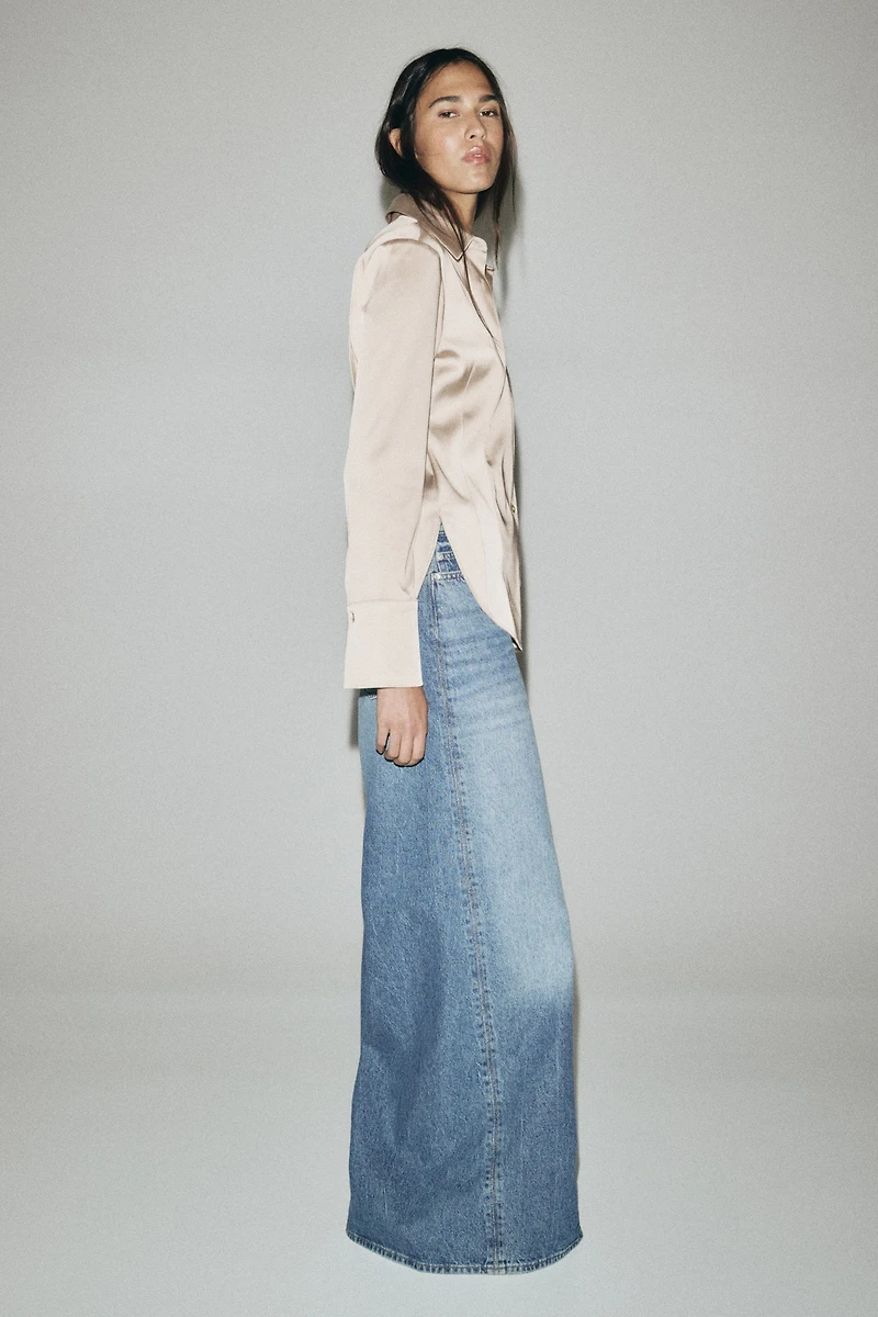 Chemise ajustée en sergé