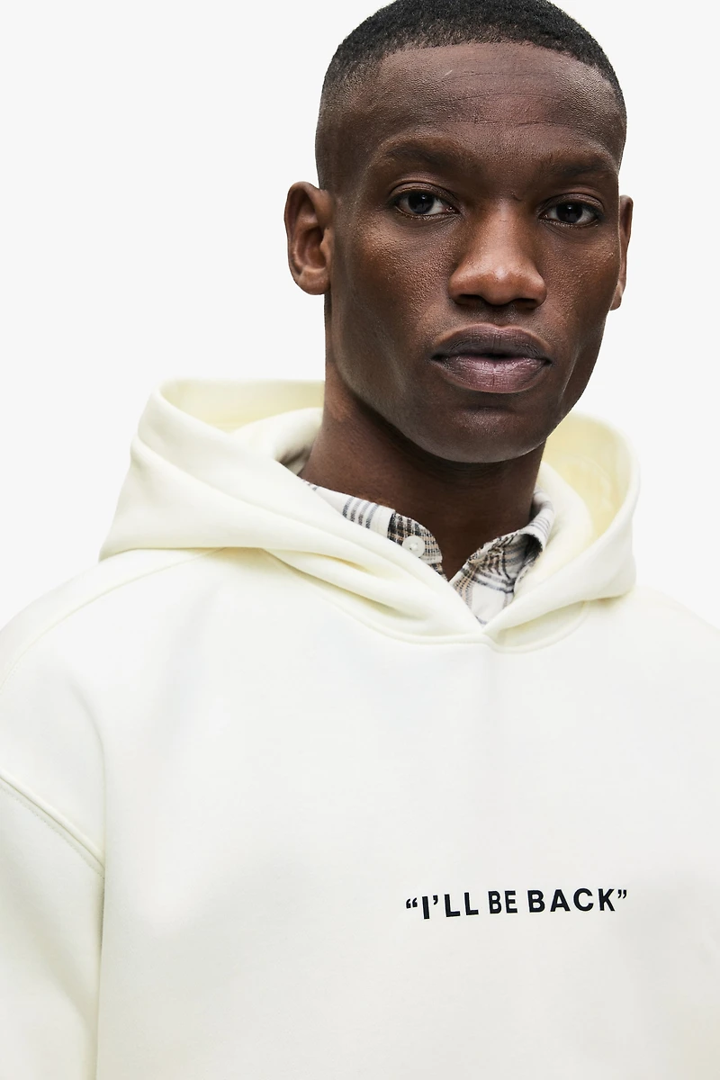 Loose-Fit Printed Hoodie