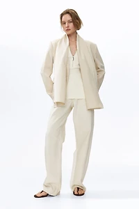 Lapelless Blazer with Scarf