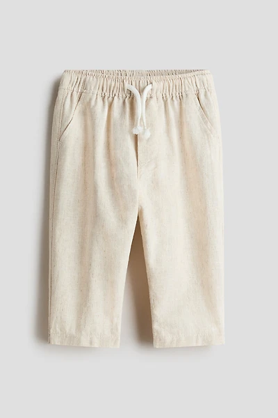 Linen-Blend Pants